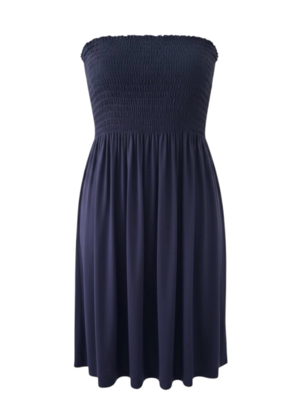 Tease Navy Blue Strapless Smocked Dress Size OS